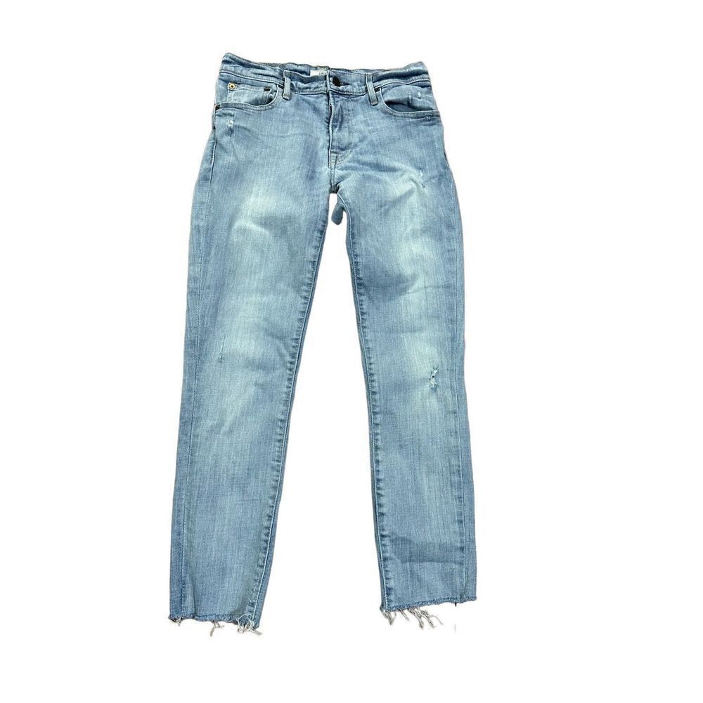 Able The Skinny womens light wash skinny jeans distressed hem 26‎